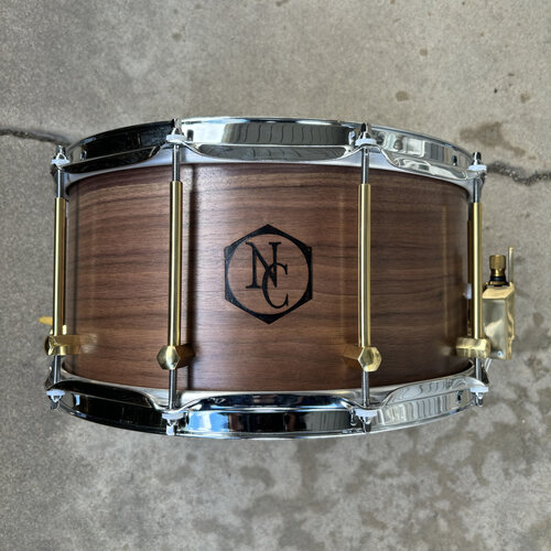 Noble & Cooley Noble & Cooley 7x14" Walnut Solid Shell Snare Drum (Satin w/Wood Burn Logo) Noble & Cooley Noble & Cooley 7x14" Walnut Solid Shell Snare Drum (Satin w/Wood Burn Logo)