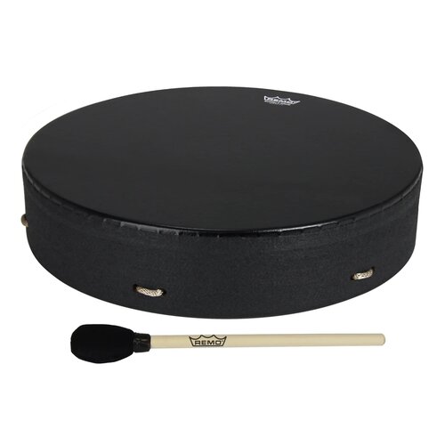 Remo Remo Bahia Buffalo Drum, 16" x 3.5" Fixed Bahia Bass, Black Earth Remo Remo Bahia Buffalo Drum, 16" x 3.5" Fixed Bahia Bass, Black Earth