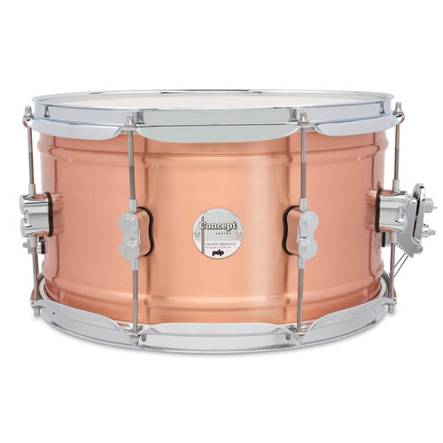 PDP PDP Concept Series 8x14 1.2mm Satin Brushed Copper Snare Drum PDP PDP Concept Series 8x14 1.2mm Satin Brushed Copper Snare Drum