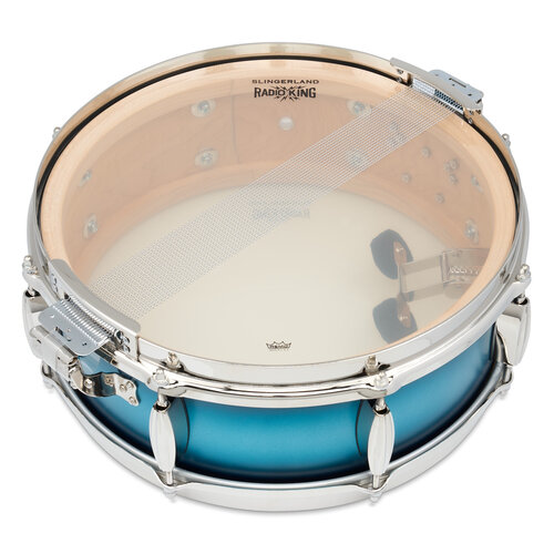 Slingerland Limited Edition Radio King Snare Drum, 5x14", Blue & Silver Lacquer (#47)
