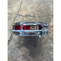 Used Pearl 3.5x14" Brass Free Floater Snare Drum (21st Anniversary Hammered Red Shell)