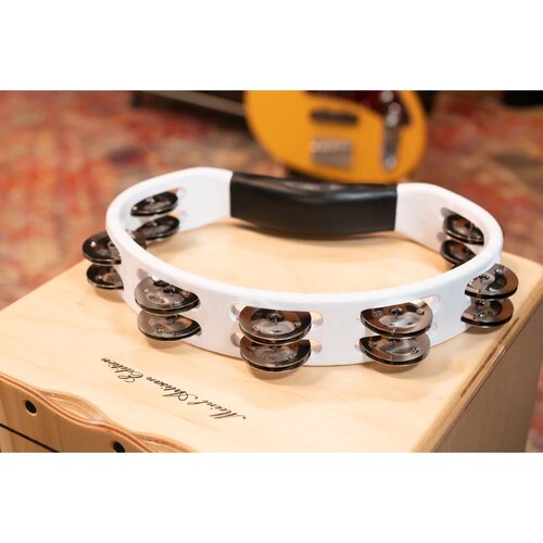 Meinl Meinl Percussion Headliner Series Hand Held ABS Tambourine, Dual row, White, Stainless steel jingles