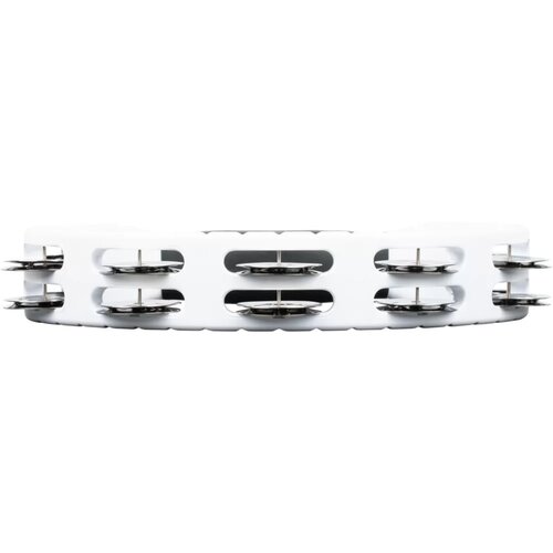 Meinl Meinl Percussion Headliner Series Hand Held ABS Tambourine, Dual row, White, Stainless steel jingles