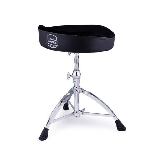 Mapex Mapex Double Braced 14"x4" Cloth Saddle Seat Threaded Spindle Throne Mapex Mapex Double Braced 14"x4" Cloth Saddle Seat Threaded Spindle Throne