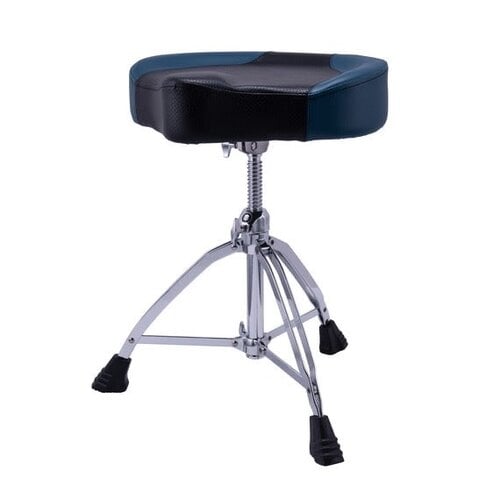 Mapex Mapex 17" x 4" Saddle-Style Breathable Cloth Top Throne (Blue Leatherette) Mapex Mapex 17" x 4" Saddle-Style Breathable Cloth Top Throne (Blue Leatherette)
