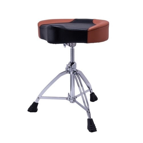 Mapex Mapex 17" x 4" Saddle-Style Breathable Cloth Top Throne (Brown Leatherette) Mapex Mapex 17" x 4" Saddle-Style Breathable Cloth Top Throne (Brown Leatherette)