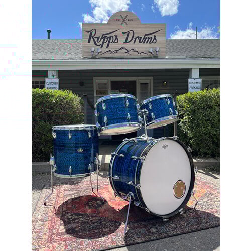 Vintage Slingerland 1970s 4pc "New Rock Outfit" (Blue Agate Pearl) Vintage Slingerland 1970s 4pc "New Rock Outfit" (Blue Agate Pearl)