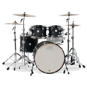 DW DW Design Series 4pc Shell Pack Matte Lacquer-Black Satin