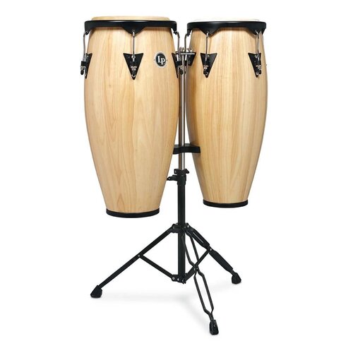 LP LP 10-11 City Conga Set w/Stand - Natural Gloss LP LP 10-11 City Conga Set w/Stand - Natural Gloss