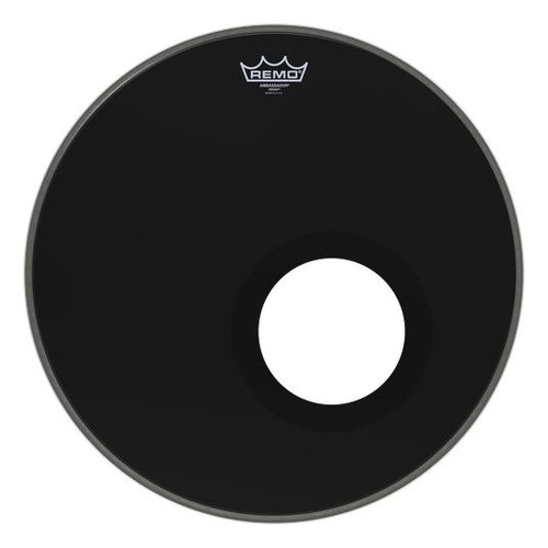 Remo Remo Ebony Ambassador Bass Drumhead w/ Black Dynamo Installed