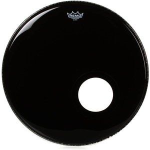 Remo Remo Ebony Powerstroke 3 Bass Drumhead w/ Offset Hole