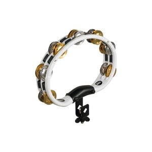 Meinl Meinl ABS Mountable Tambourine Recording Combo Dual Alloy Jingles White