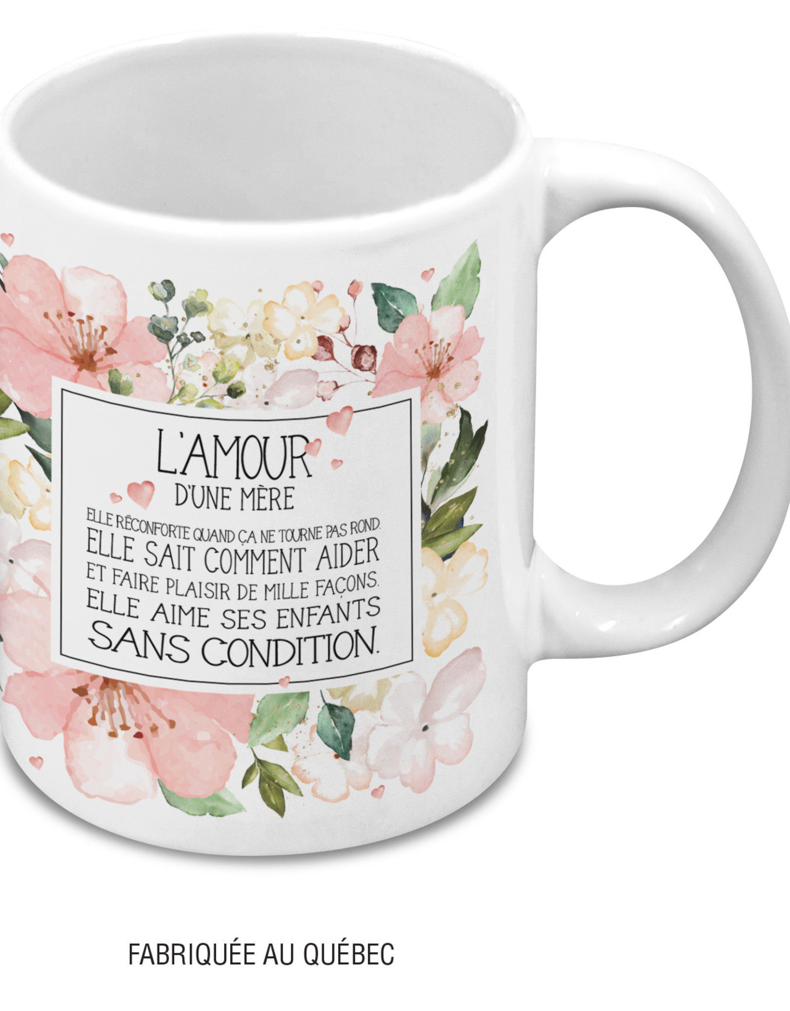 Tasse L Amour D Une Mere Blanc Turquoise