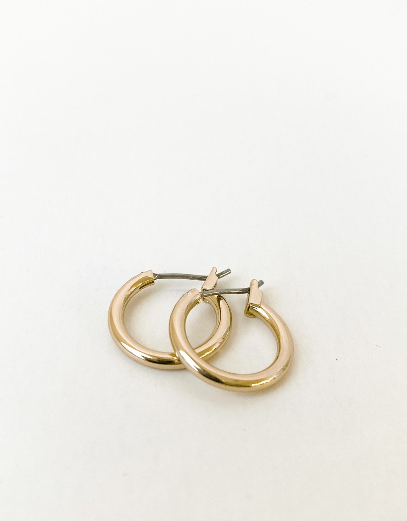 Gold Small Hoops in Shiny Finish
