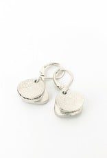 Silver Scratched finish Earrings