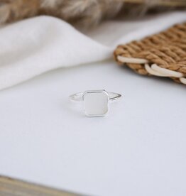 Glee - Milan Ring-mother of pearl - silver