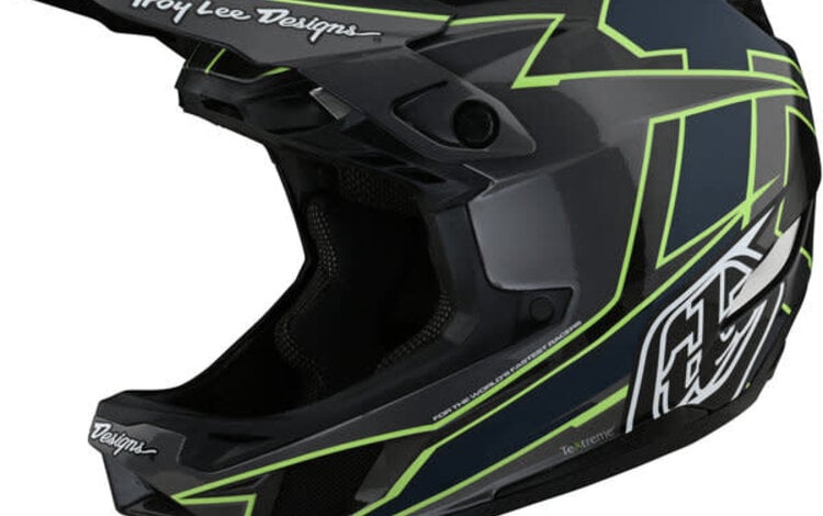 TLD D4 Carbon Helmet gray/green XL