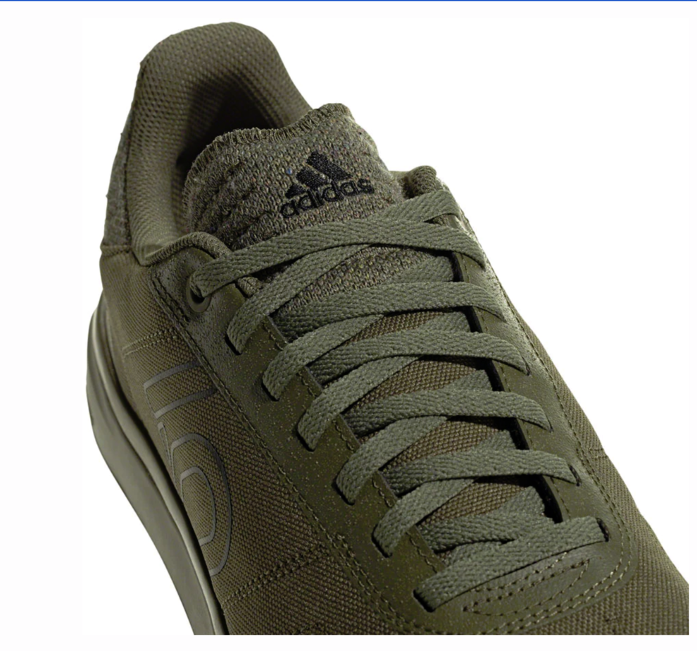 Five Ten Five Ten Sleuth DLX Canvas Flat Shoe - Men's, Focus Olive/Core Black/Pulse Lime