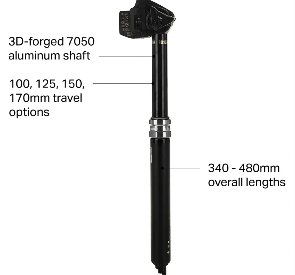 RockShox Reverb AXS Dropper Seatpost - 34.9mm 150mm Black AXS