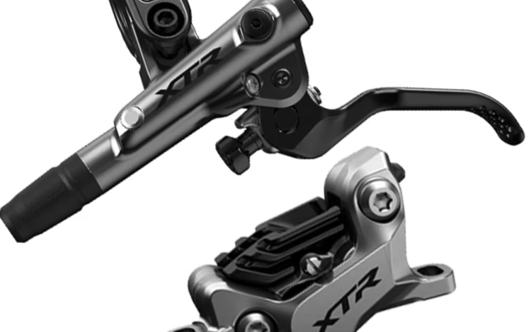 Shimano Shimano XTR BL- M9120/BR-M9120 Disc Brake and Lever - Front, Hydraulic, Post Mount, Finned Metal Pads, Gray BL-M9120-L