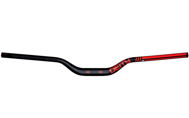 Deity Components Deity Highside 35 Riser Handlebar - 50mm Rise 760mm Width 35mm Clamp Red