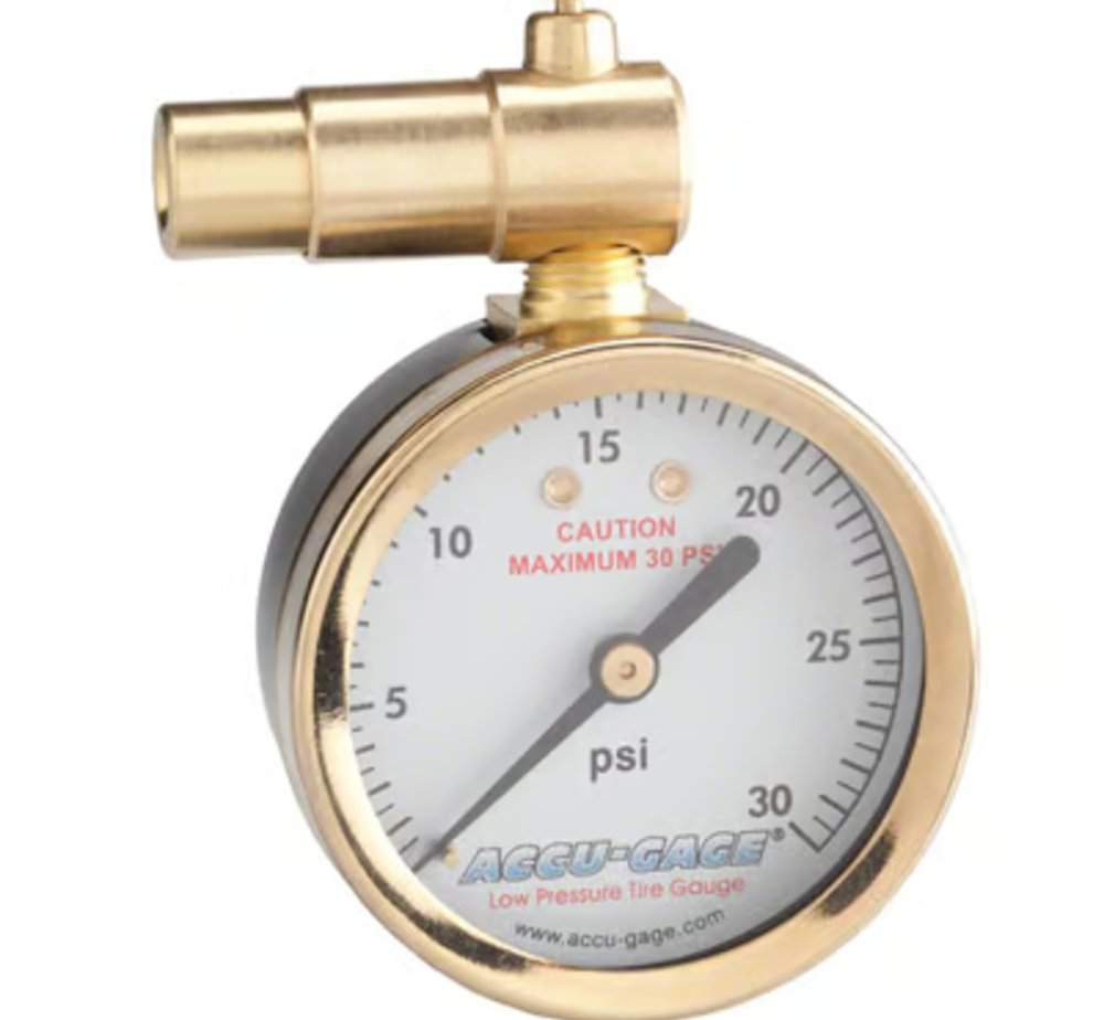 Meiser Meiser Presta-Valve Dial Gauge with Pressure Relief: 30psi