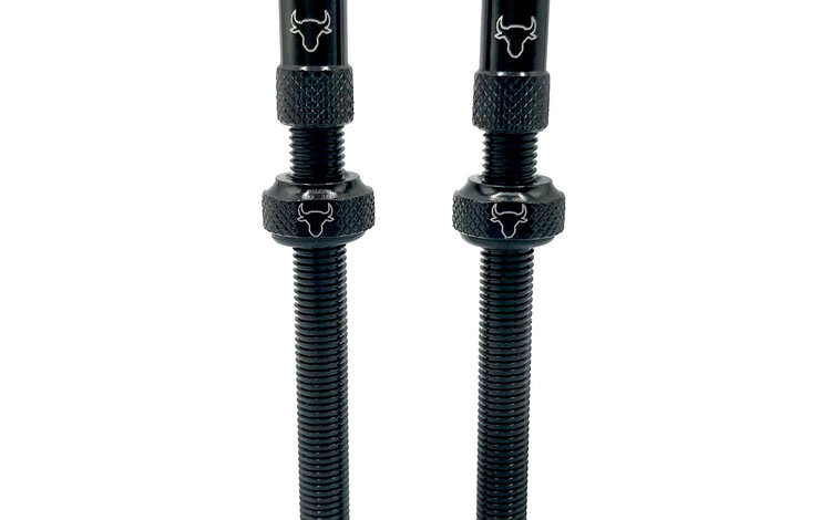 Hold Fast Cycling Hold Fast Tubeless Presta Valve Stem, 80mm (Pair) - Black