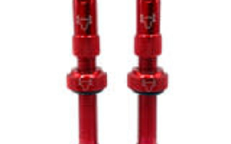Hold Fast Cycling Hold Fast Tubeless Valve Stem, 42mm (Pair) - Red