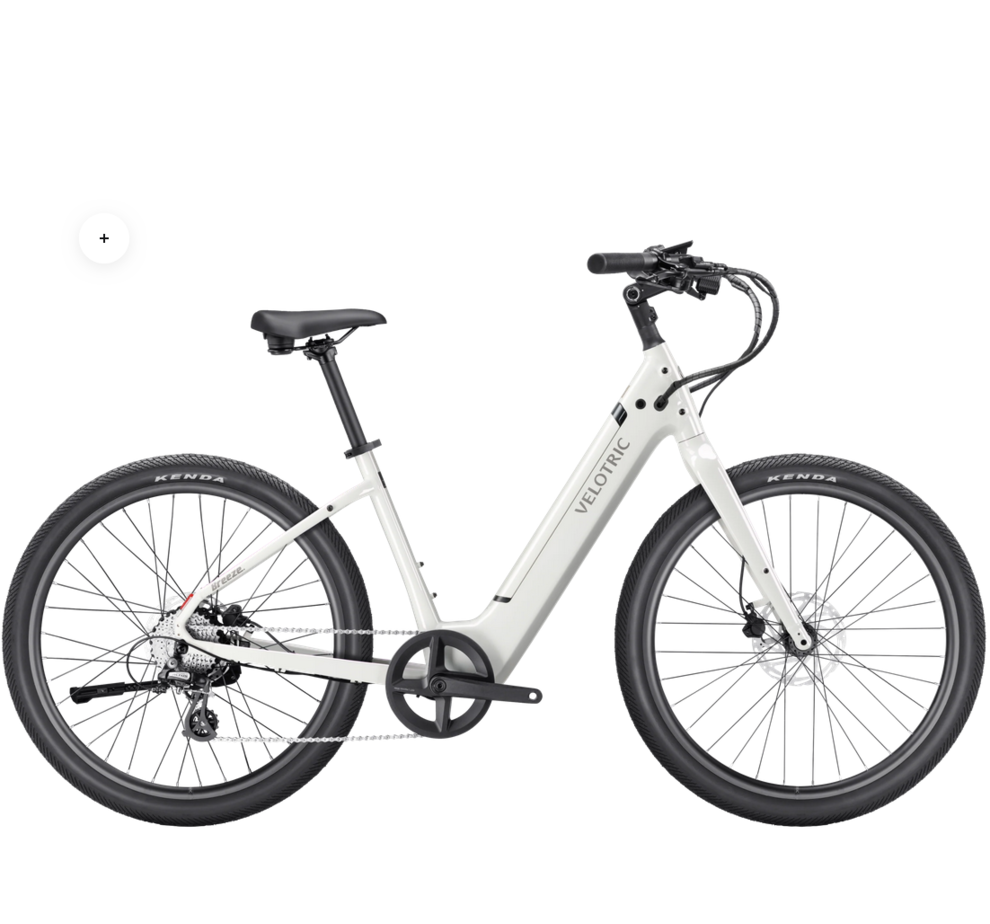 Velotric Velotric Breeze 1 Satin White- Regular w/Fenders and Rear Rack