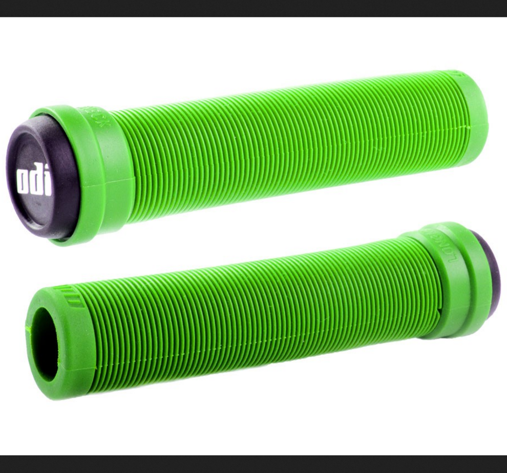 ODI ODI Longneck Soft Flangeless BMX Grips 143mm Lime Green