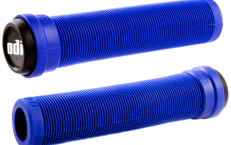 ODI ODI Longneck Soft Flangeless BMX Grips 143mm Bright Blue