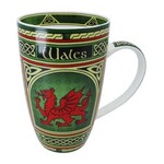 Clara Mug: Welsh Dragon Celtic Window