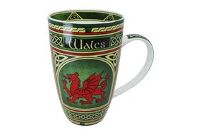 Mug: Welsh Dragon Celtic Window