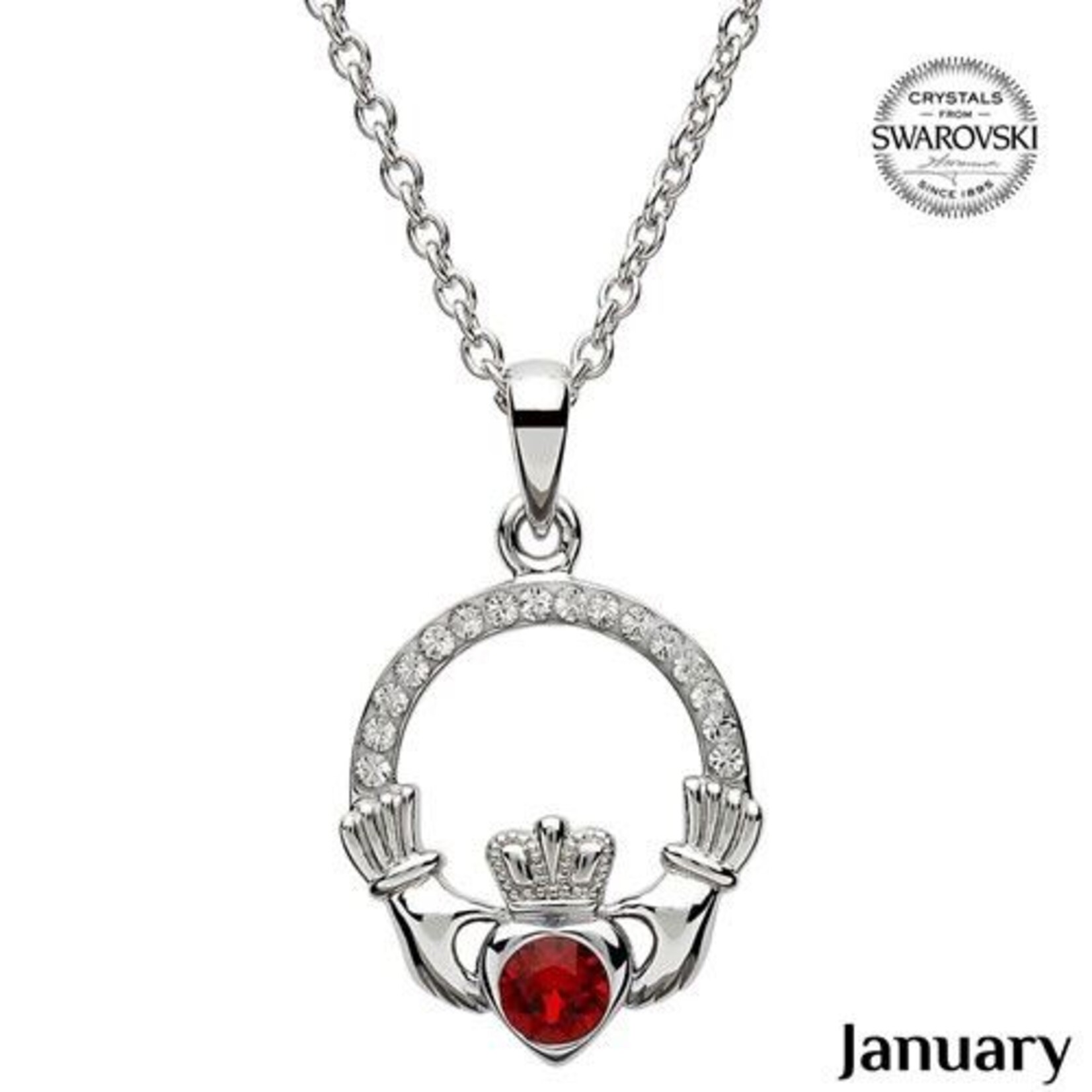 Necklace: SS Cladd Birthstone Crystals