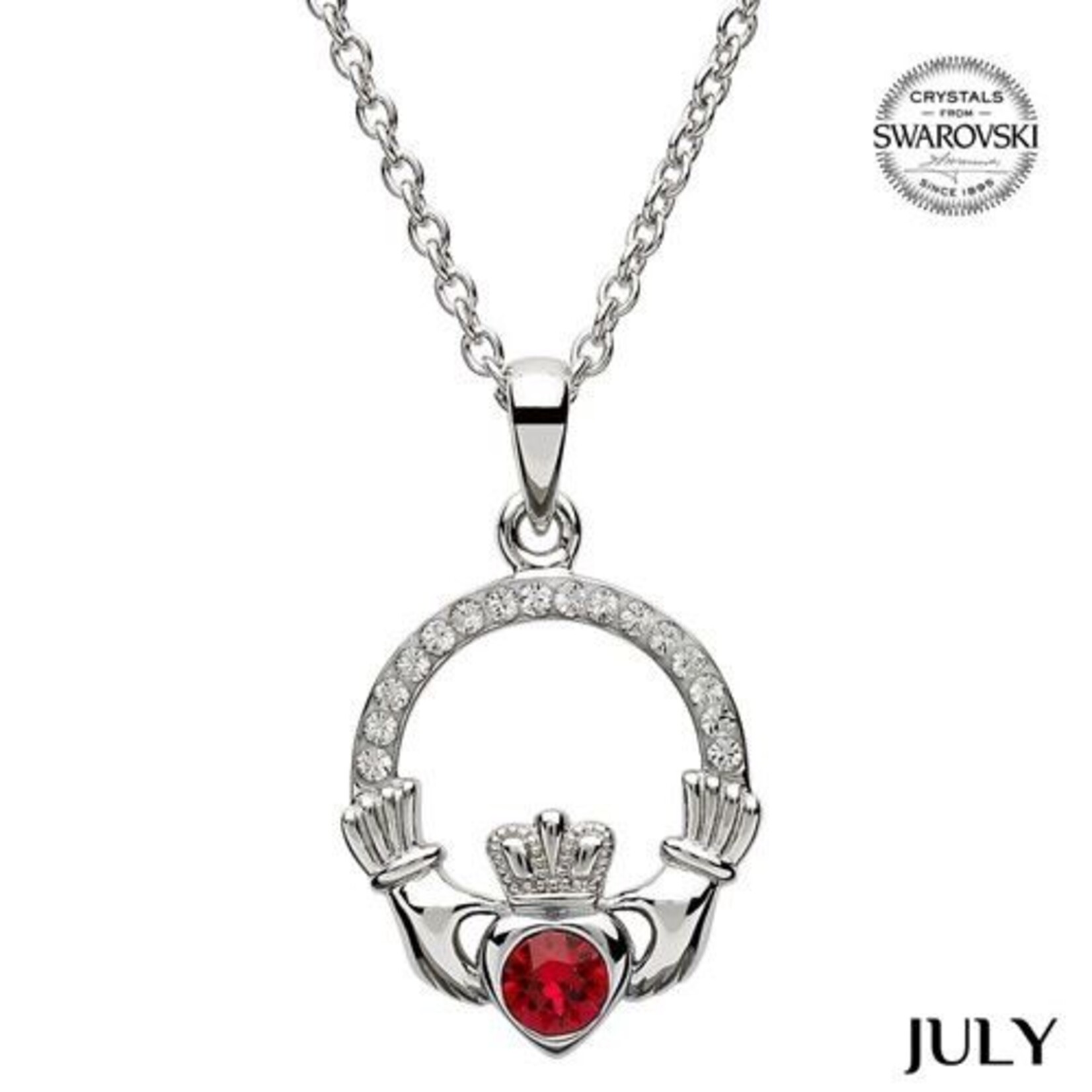 Necklace: SS Cladd Birthstone Crystals