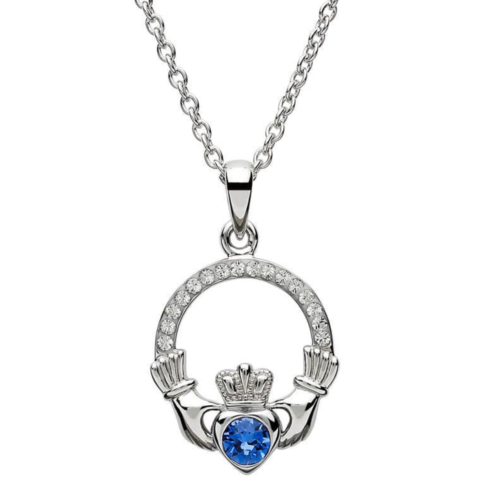 Necklace: SS Cladd Birthstone Crystals