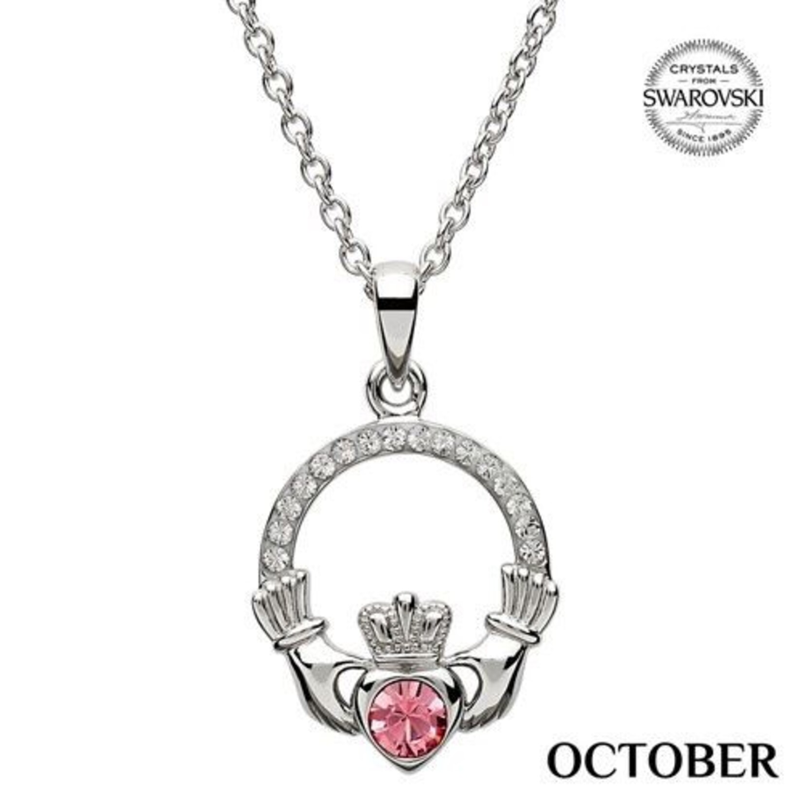Necklace: SS Cladd Birthstone Crystals