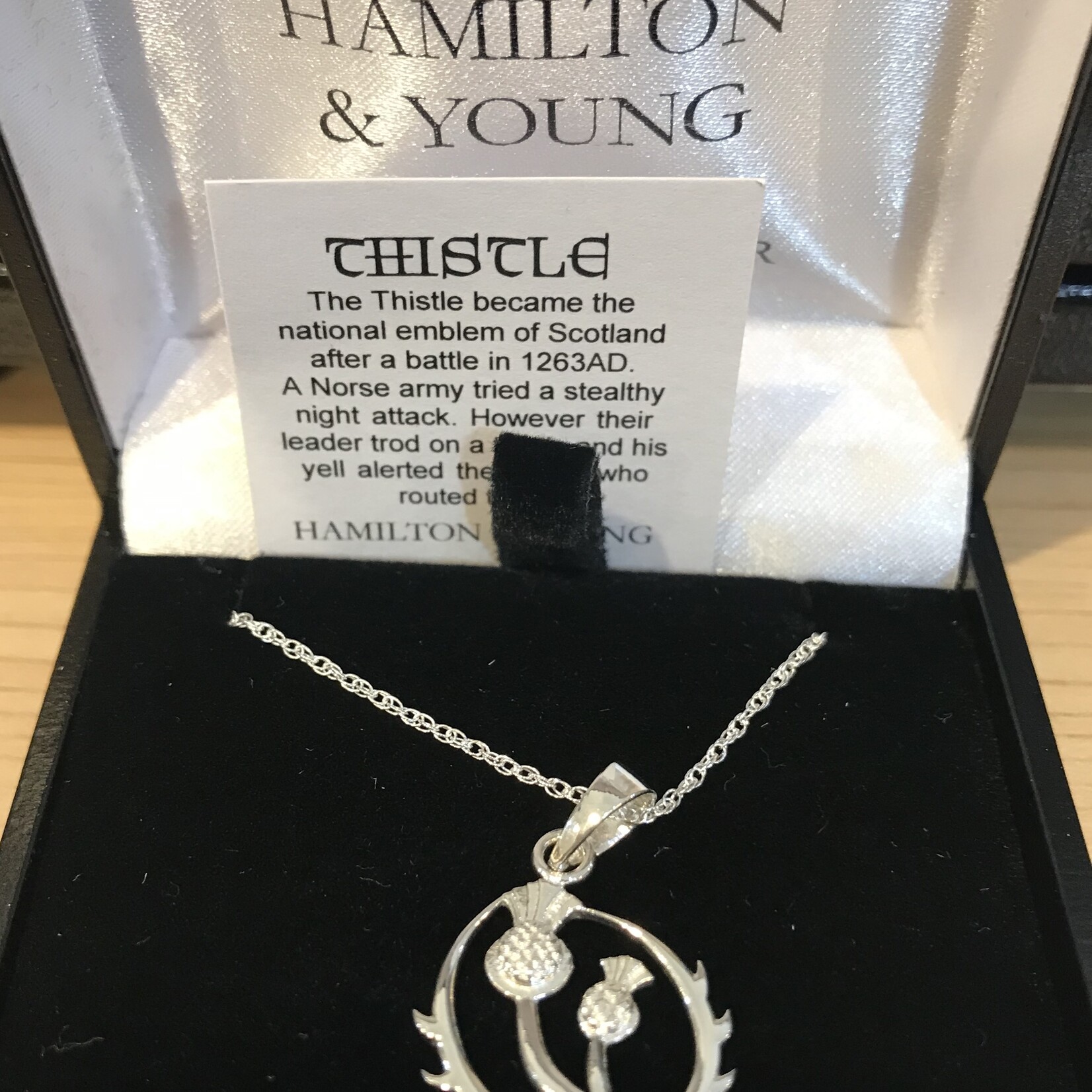 H & Y Necklace: Scottish Thistle