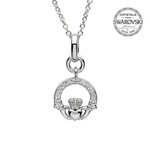 Shanore Necklace: SS SW Claddagh