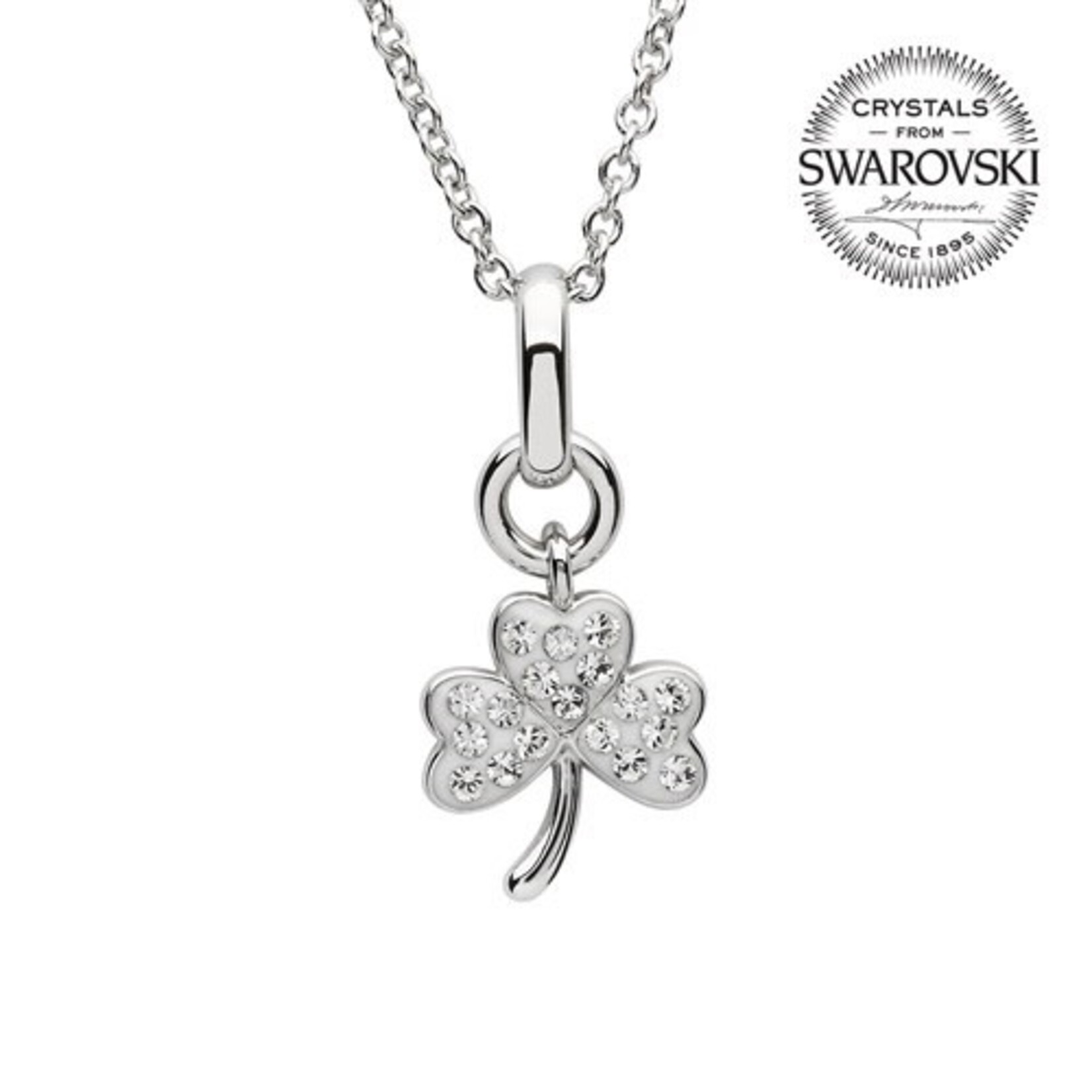 Necklace: SS SW Shamrock