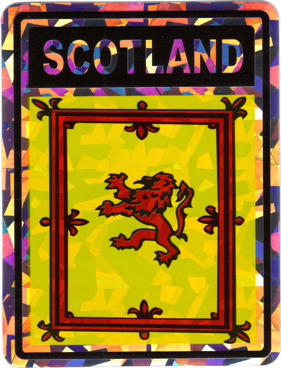 Decal: Vinyl Reflective Scotland Lion 3"x4"