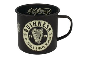 Guinness: Enamel Mug, Black