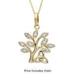 Necklace: 14k Diamond Tree of Life .10