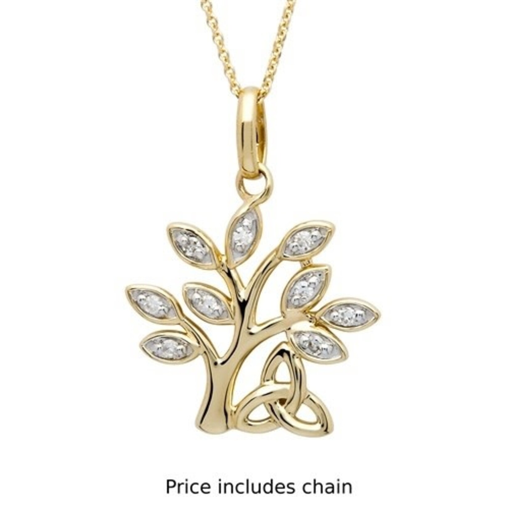 Necklace: 14k Diamond Tree of Life .10