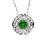 Shanore Necklace: SS Green/White Swarovski