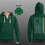 Hoodie: Shamrock Irish Flag Green