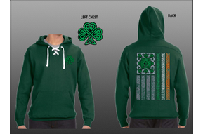 Hoodie: Shamrock Irish Flag Green