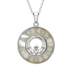 Necklace: SS Claddagh MOP