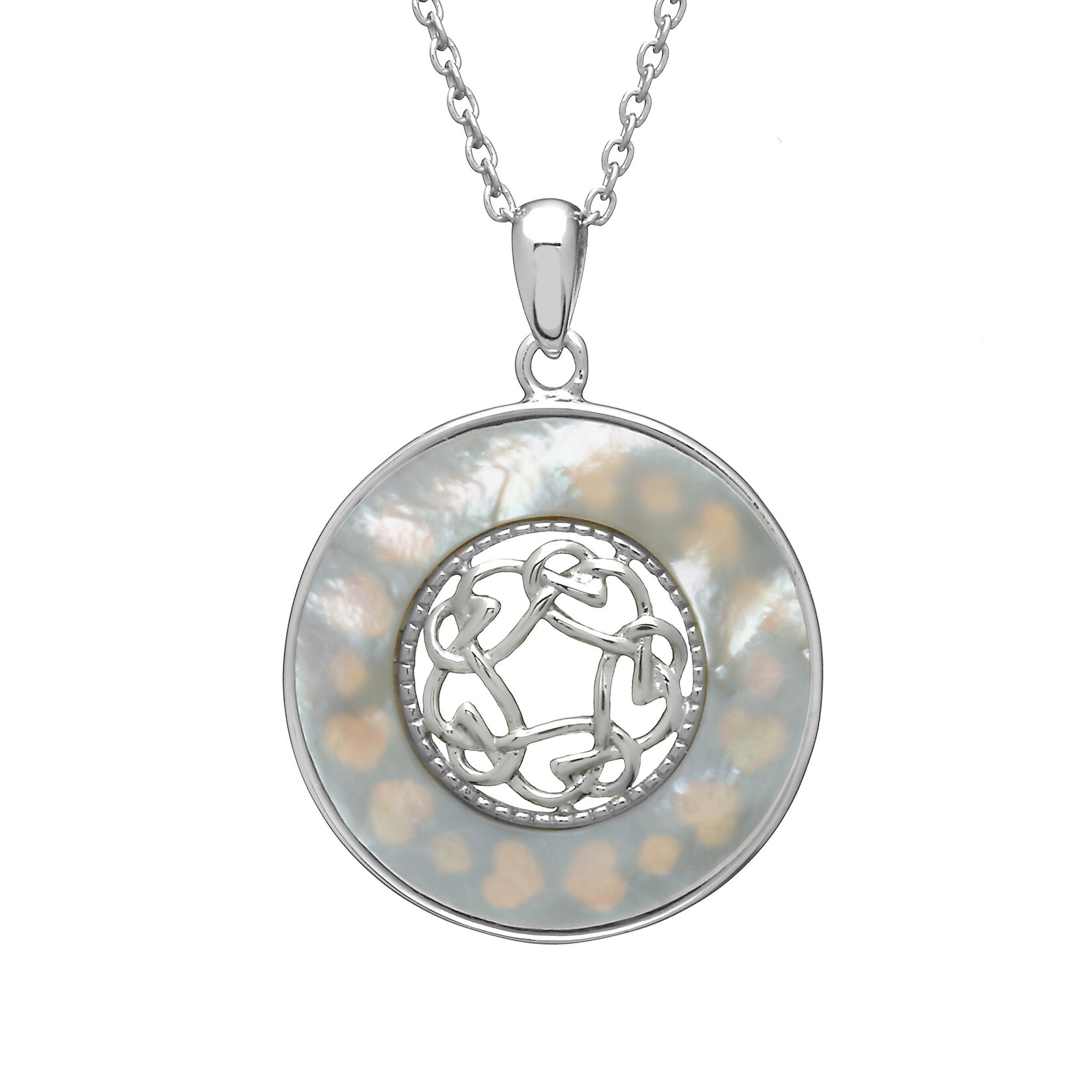 Anu Necklace: SS Celtic MOP