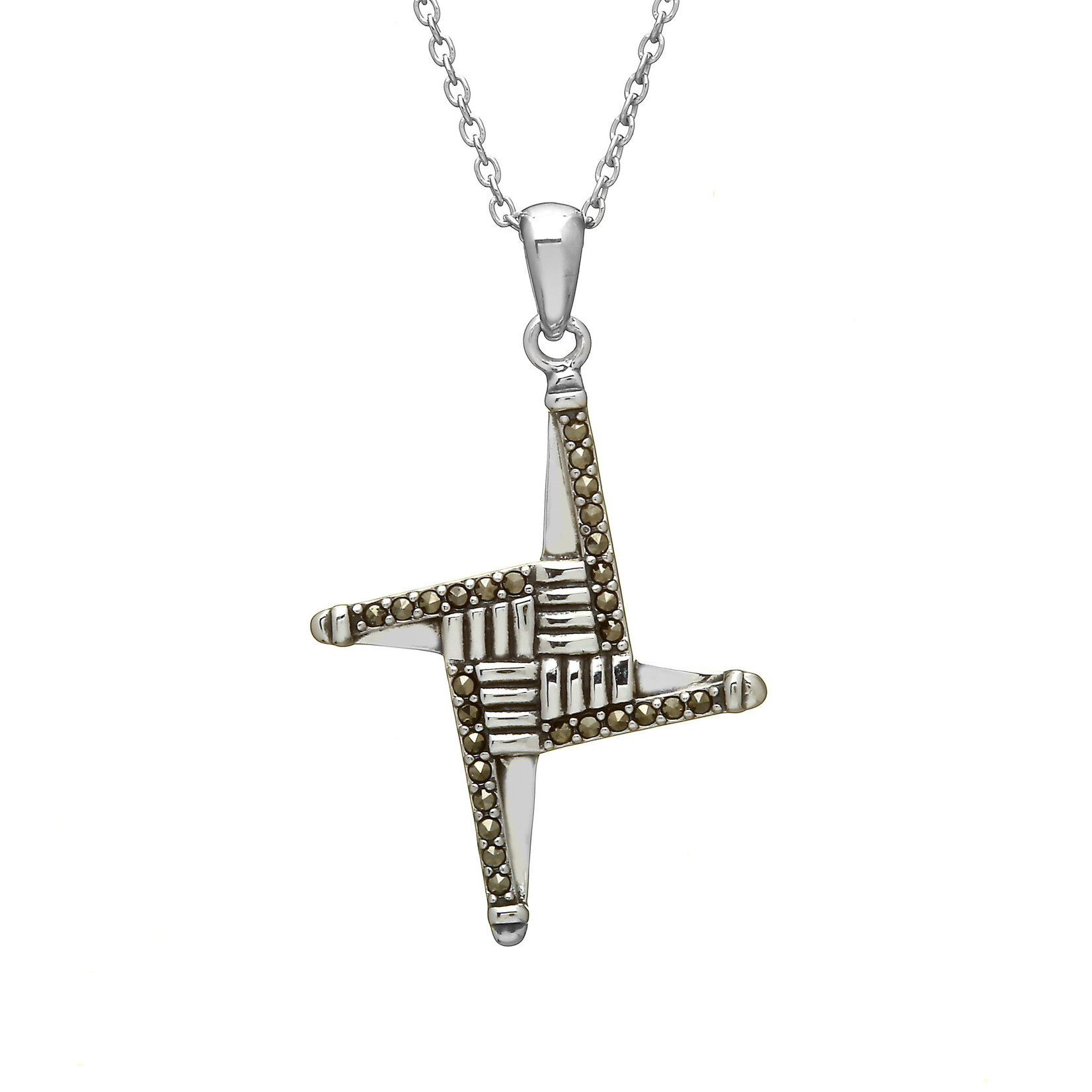 Necklace: SS Marcasite St Bridgets Cross